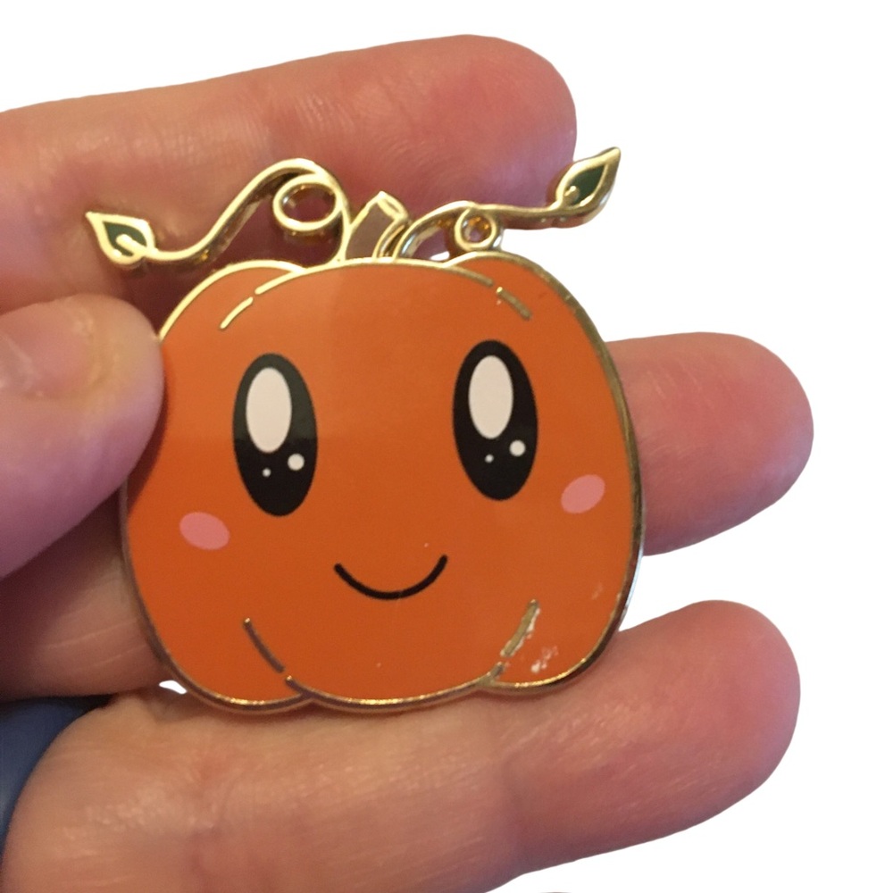 Cute Orange Pumpkin Enamel Pin